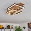 Narangera ceiling light LED brown, Wood like finish, black, 1-light source
