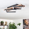 Ellekilde ceiling light LED brown, Wood like finish, black, 2-light sources