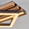 Ellekilde ceiling light LED brown, Wood like finish, black, 2-light sources