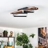 Ellekilde ceiling light LED brown, Wood like finish, black, 1-light source