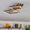 Ellekilde ceiling light LED brown, Wood like finish, black, 1-light source