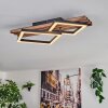 Ellekilde ceiling light LED brown, Wood like finish, black, 1-light source