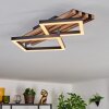 Ellekilde ceiling light LED brown, Wood like finish, black, 1-light source