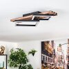 Ellekilde ceiling light LED brown, Wood like finish, black, 1-light source