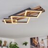 Ellekilde ceiling light LED brown, Wood like finish, black, 2-light sources