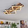 Ellekilde ceiling light LED brown, Wood like finish, black, 2-light sources