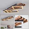 Ellekilde ceiling light LED brown, Wood like finish, black, 1-light source