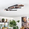 Ellekilde ceiling light LED brown, Wood like finish, black, 1-light source
