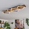 Ellekilde ceiling light LED brown, Wood like finish, black, 1-light source