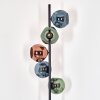 Ripoll floor lamp blue, green, coppery, 5-light sources
