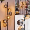 Koyoto floor lamp 31 cm Amber, chrome, Smoke-coloured, 6-light sources