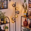 Koyoto floor lamp 31 cm Amber, chrome, Smoke-coloured, 6-light sources
