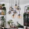 Gastor hanging light, globe light, pendant light Amber, clear, Smoke-coloured, 8-light sources