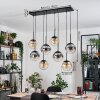 Gastor hanging light, globe light, pendant light Amber, clear, Smoke-coloured, 8-light sources