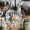Gastor hanging light, globe light, pendant light Amber, clear, Smoke-coloured, 8-light sources