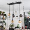 Gastor hanging light, globe light, pendant light Amber, clear, Smoke-coloured, 8-light sources