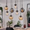 Gastor hanging light, globe light, pendant light Amber, clear, Smoke-coloured, 8-light sources