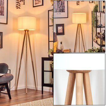 Soungou floor lamp Light wood, white, 1-light source