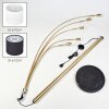 Bassagoda floor lamp brass, black, 5-light sources