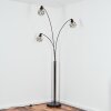 Yaak floor lamp chrome, black, 3-light sources