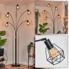 Yaak floor lamp black, 5-light sources