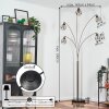 Yaak floor lamp matt nickel, black, 5-light sources
