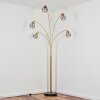 Yaak floor lamp brass, black, 5-light sources