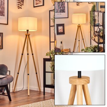 Soungou floor lamp Ecru, black, 1-light source