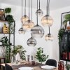 Koyoto hanging light, globe light, pendant light Ecru, black, 8-light sources