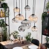 Koyoto hanging light, globe light, pendant light Ecru, black, 8-light sources