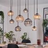 Koyoto hanging light, globe light, pendant light Ecru, black, 8-light sources
