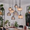Koyoto hanging light, globe light, pendant light Ecru, black, 8-light sources