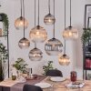 Koyoto hanging light, globe light, pendant light Ecru, black, 8-light sources