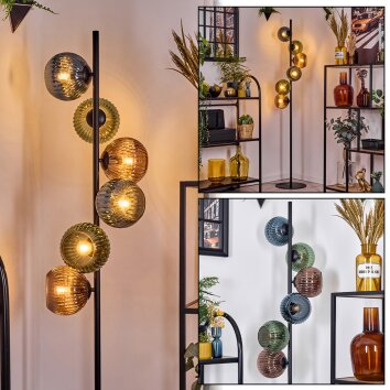 Koyoto floor lamp 31 cm blue, green, coppery, 6-light sources