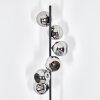 Ripoll floor lamp chrome, Smoke-coloured, 6-light sources