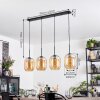 Apedo hanging light, pendant light Amber, 4-light sources