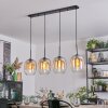 Apedo hanging light, pendant light Amber, clear, 4-light sources