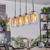 Apedo hanging light, pendant light Amber, clear, 4-light sources