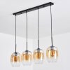 Apedo hanging light, pendant light Amber, clear, 4-light sources
