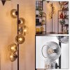 Koyoto floor lamp clear, Smoke-coloured, 6-light sources