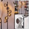 Ripoll floor lamp chrome, Smoke-coloured, 6-light sources