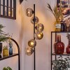 Ripoll floor lamp chrome, Smoke-coloured, 6-light sources