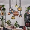 Koyoto hanging light, globe light, pendant light Ecru, black, 8-light sources