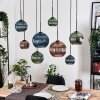 Koyoto hanging light, globe light, pendant light Ecru, black, 8-light sources