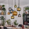 Koyoto hanging light, globe light, pendant light Ecru, black, 8-light sources