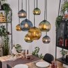 Koyoto hanging light, globe light, pendant light Ecru, black, 8-light sources
