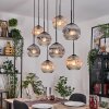 Koyoto hanging light, globe light, pendant light Ecru, black, 8-light sources