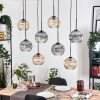 Koyoto hanging light, globe light, pendant light Ecru, black, 8-light sources