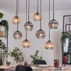 Koyoto hanging light, globe light, pendant light Ecru, black, 8-light sources
