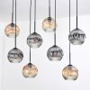 Koyoto hanging light, globe light, pendant light Ecru, black, 8-light sources